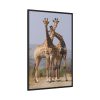 Giraffe Family Framed Canvas