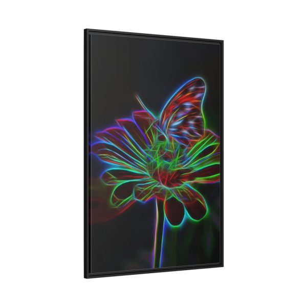 88299-405.jpg Flower Butterfly Light Effect Framed Canvas