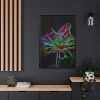 88299-409.jpg Flower Butterfly Light Effect Framed Canvas