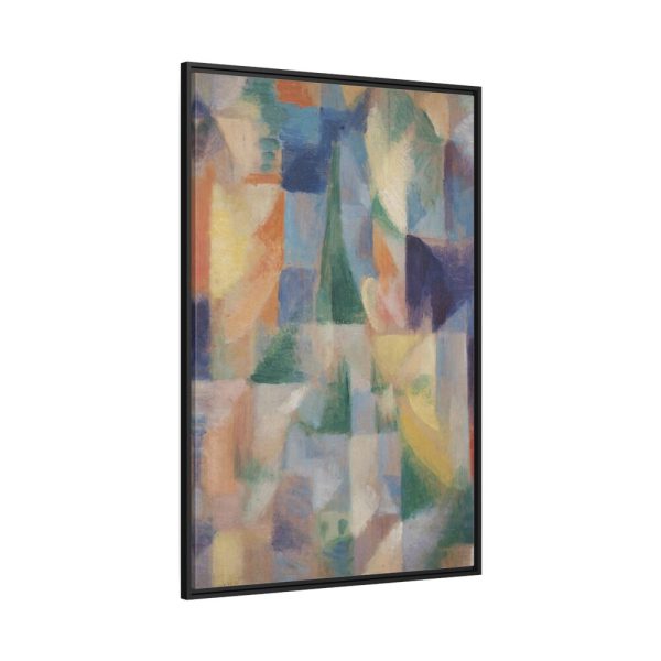 88299-60.jpg Window overlooking the city Framed Canvas