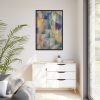 88299-63.jpg Window overlooking the city Framed Canvas
