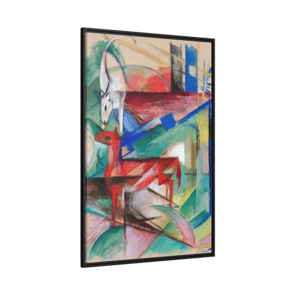 Landscape with Animals by Franz Marc Framed Canvas