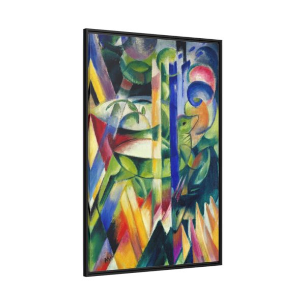 The Little Mountain Goats by Franz Marc Framed Canvas