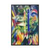 The Little Mountain Goats by Franz Marc Framed Canvas