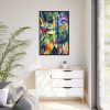 The Little Mountain Goats by Franz Marc Framed Canvas