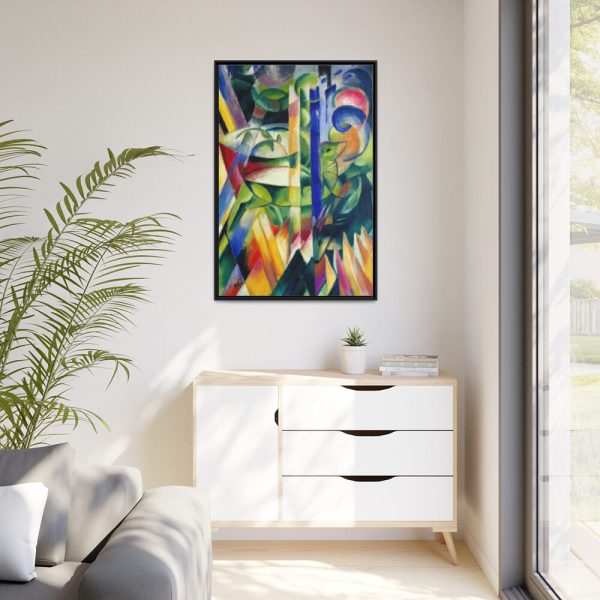 The Little Mountain Goats by Franz Marc Framed Canvas