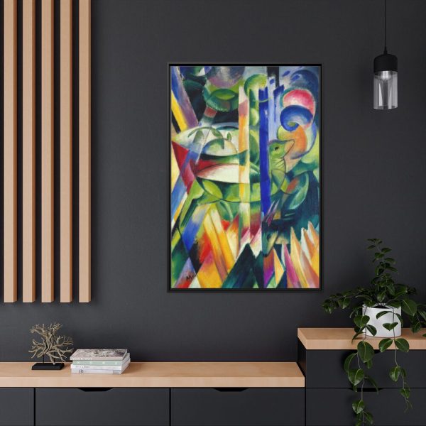 The Little Mountain Goats by Franz Marc Framed Canvas