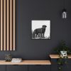 88301-4.jpg Black Labrador Dog Framed Canvas