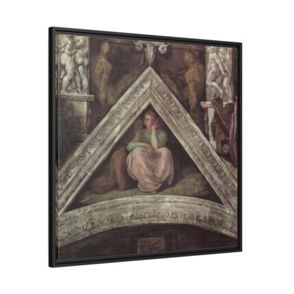 Ceiling Fresco in the Sistine Chapel by Michelangelo Buonarroti Framed Canvas