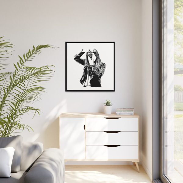 88302-113.jpg Woman Photographer Framed Canvas
