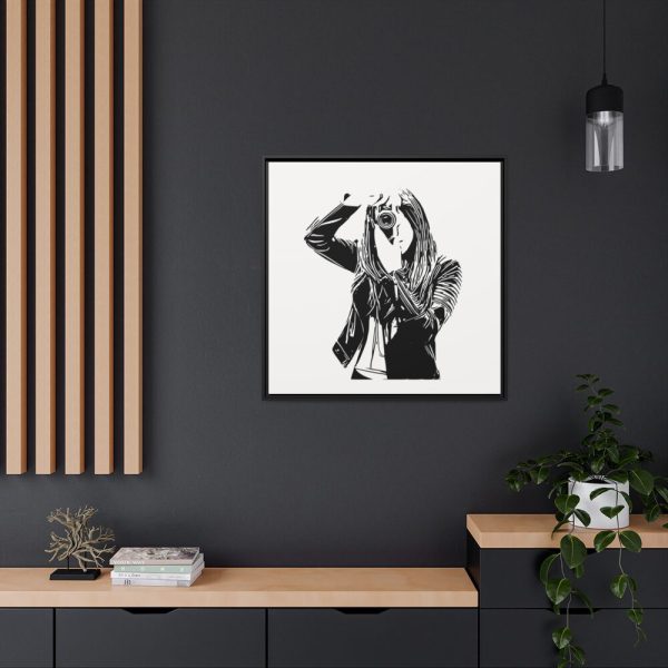 88302-114.jpg Woman Photographer Framed Canvas