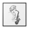 88302-121.jpg Saxophonist Framed Canvas
