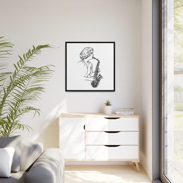 88302-123.jpg Saxophonist Framed Canvas