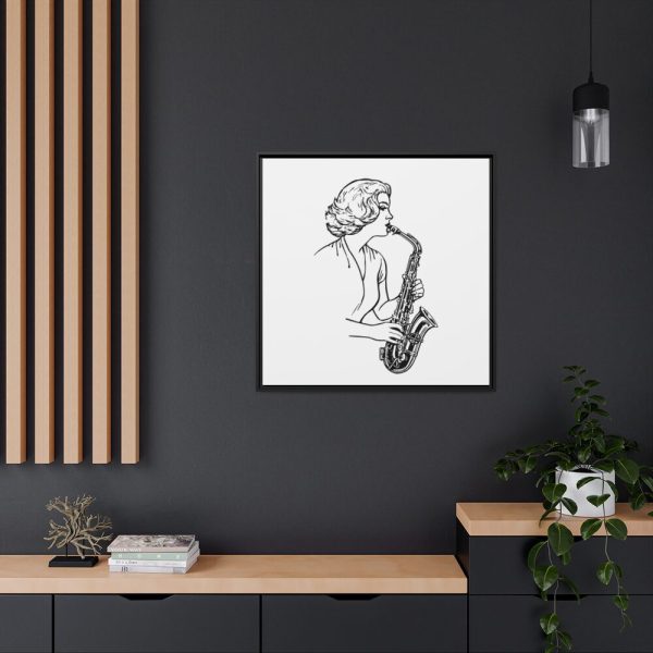 88302-124.jpg Saxophonist Framed Canvas