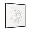 88302-125.jpg Astronaut Line Art Framed Canvas