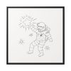 88302-126.jpg Astronaut Line Art Framed Canvas