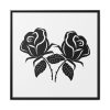 88302-141.jpg Rose Flower Drawing Framed Canvas