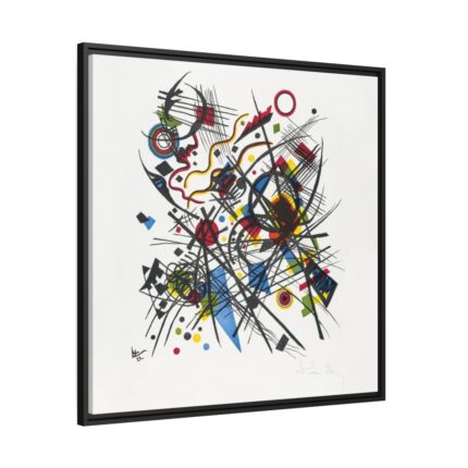 Lithographie fur die Vierte Bauhausmappe by Wassily Kandinsky Framed Canvas