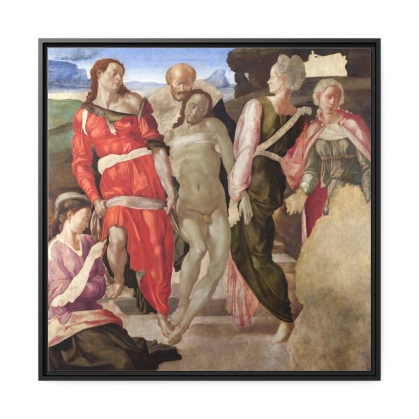 The Entombment by Michelangelo Buonarroti Framed Canvas