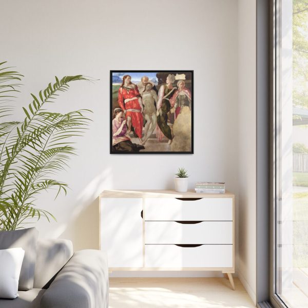 The Entombment by Michelangelo Buonarroti Framed Canvas