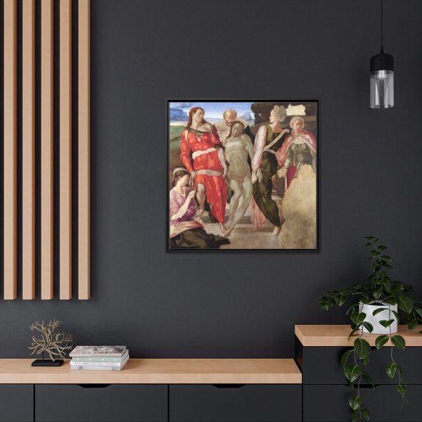 The Entombment by Michelangelo Buonarroti Framed Canvas