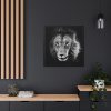 Barbary Lion Face Closeup Framed Canvas
