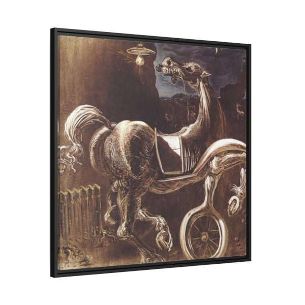 88302-25.jpg Debris of an Automobile Giving Birth to a Blind Horse Biting a Telephone Framed Canvas