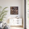 88302-28.jpg Debris of an Automobile Giving Birth to a Blind Horse Biting a Telephone Framed Canvas