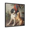 88302-30.jpg Two Dogs by a Kennel by Conradijn Cunaeus Framed Canvas