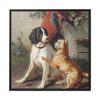 88302-31.jpg Two Dogs by a Kennel by Conradijn Cunaeus Framed Canvas