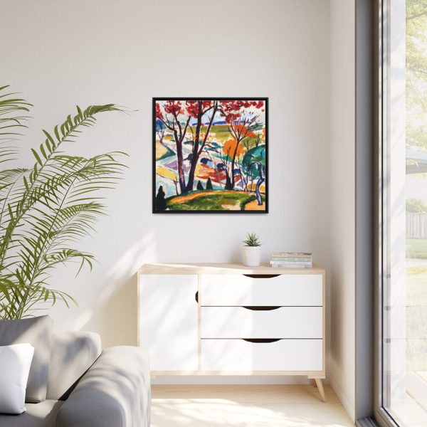 Landscape, Bridge by Henry Lyman Sayen Framed Canvas