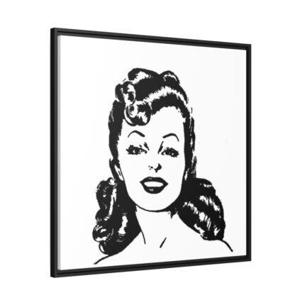Gorgeous Women in Line Art Framed Canvas