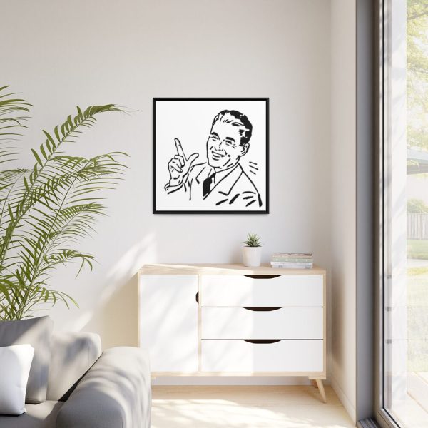 88302-58.jpg Retro Vintage Man Framed Canvas