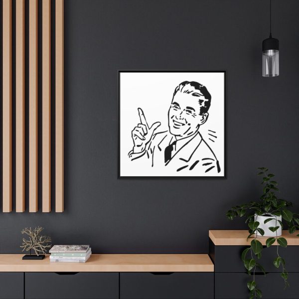 88302-59.jpg Retro Vintage Man Framed Canvas