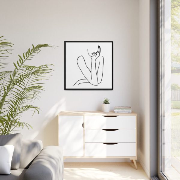 88302-63.jpg Line Art Woman Framed Canvas