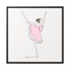 88302-66.jpg Ballerina in Pink Dress Framed Canvas