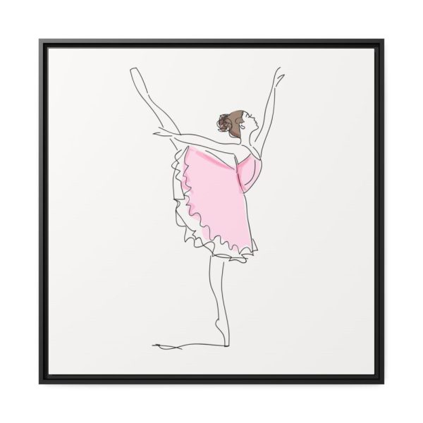 88302-66.jpg Ballerina in Pink Dress Framed Canvas