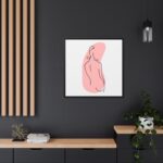 Feminine Line Art Framed Canvas - Image 5
