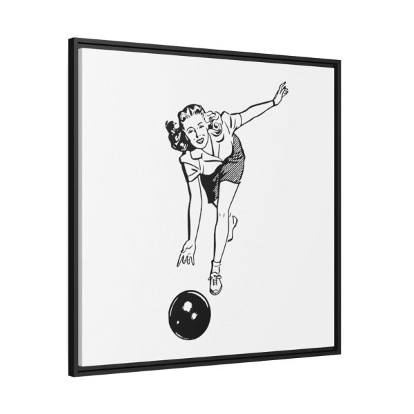88302-95.jpg Bowling Woman Framed Canvas