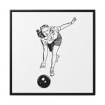 Bowling Woman Framed Canvas - Image 2