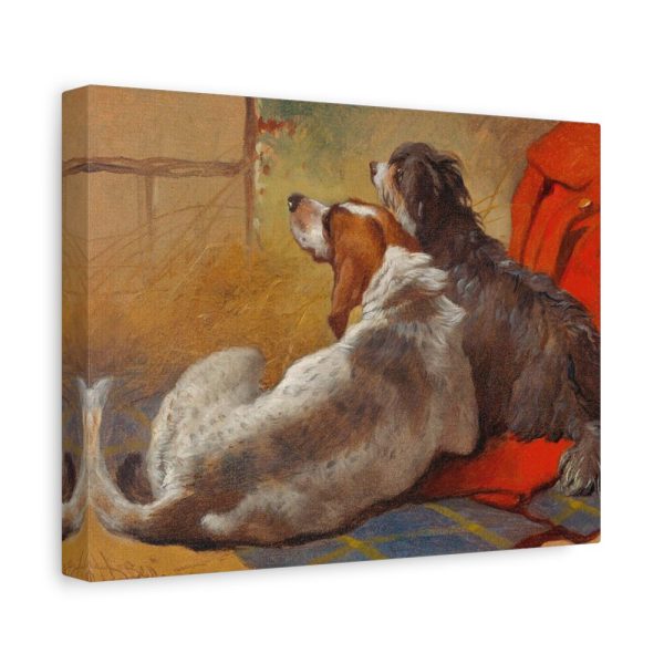 91624-6.jpg A Hound and a Bearded Collie by John Frederick Herring Standard Canvas