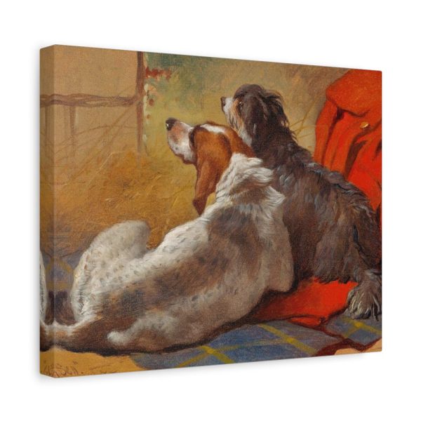 91625-1.jpg A Hound and a Bearded Collie by John Frederick Herring Standard Canvas