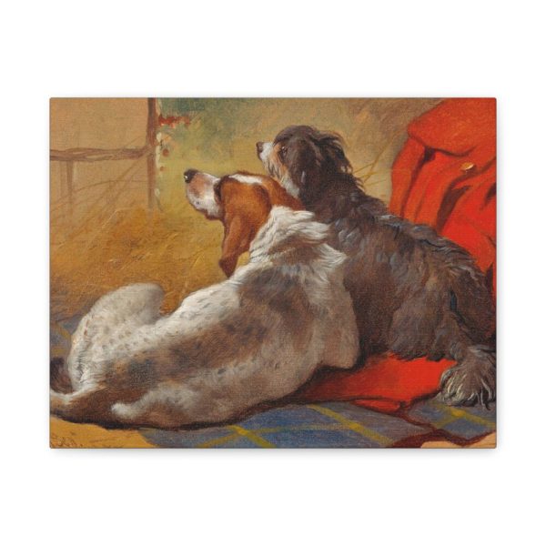91625.jpg A Hound and a Bearded Collie by John Frederick Herring Standard Canvas