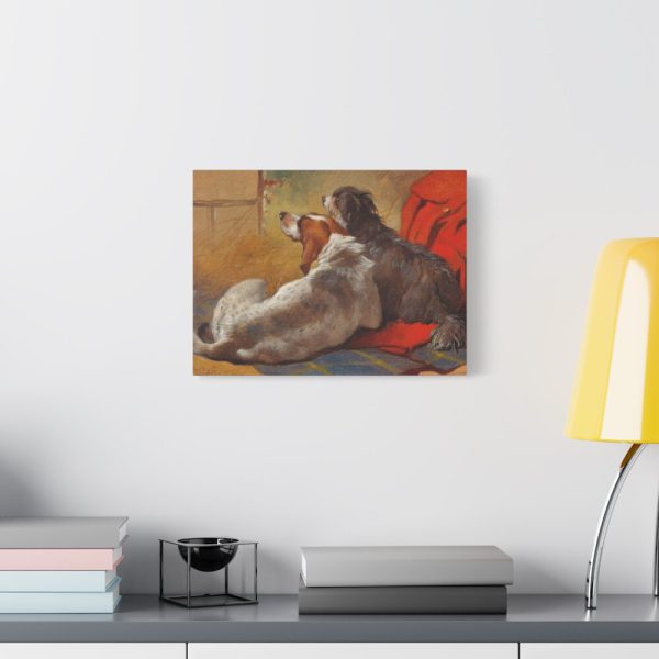 91626-2.jpg A Hound and a Bearded Collie by John Frederick Herring Standard Canvas