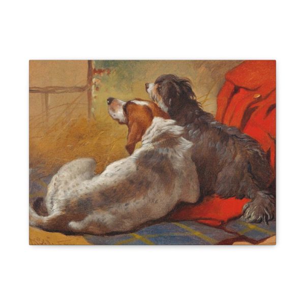 91626.jpg A Hound and a Bearded Collie by John Frederick Herring Standard Canvas