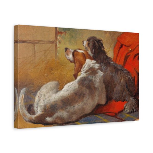 91627-1.jpg A Hound and a Bearded Collie by John Frederick Herring Standard Canvas