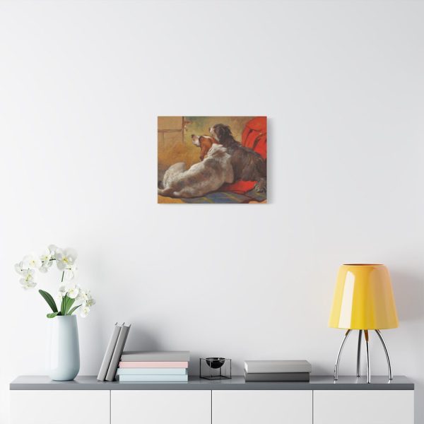 91629-2.jpg A Hound and a Bearded Collie by John Frederick Herring Standard Canvas