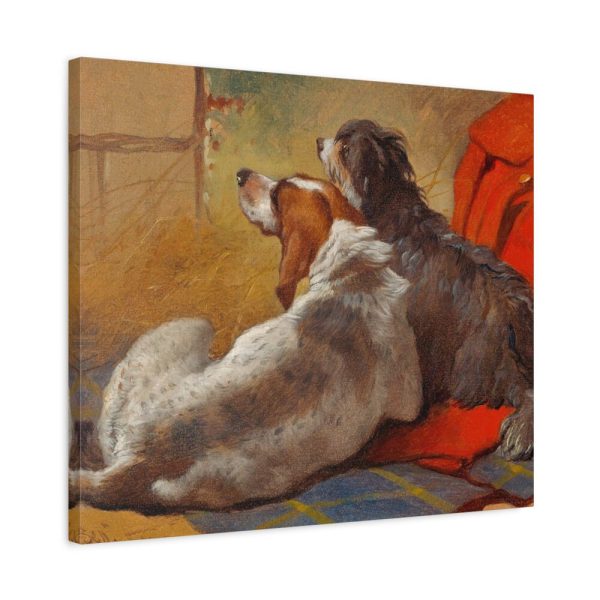 91632-1.jpg A Hound and a Bearded Collie by John Frederick Herring Standard Canvas