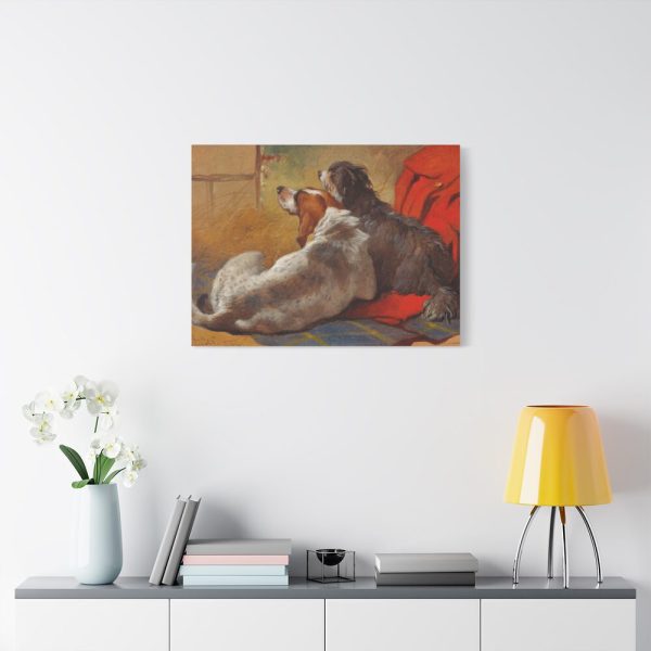 91634-2.jpg A Hound and a Bearded Collie by John Frederick Herring Standard Canvas