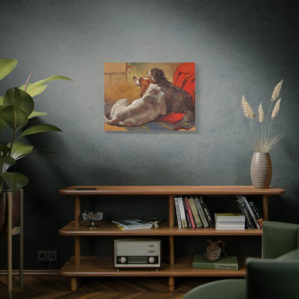 91634-4.jpg A Hound and a Bearded Collie by John Frederick Herring Standard Canvas